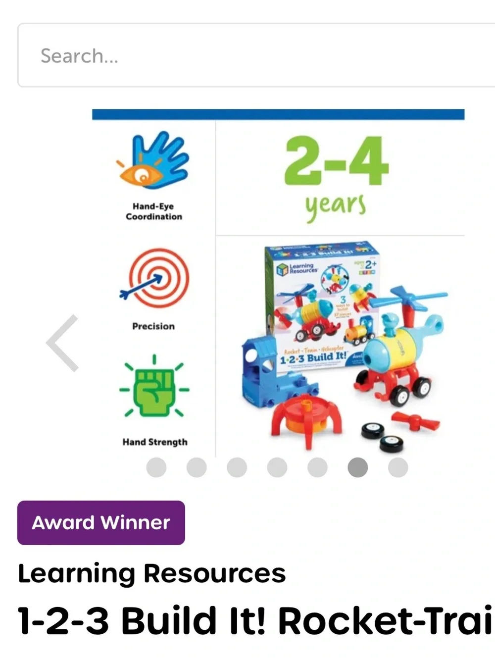 Learning Resources 1-2-3 Build It! Rocket- Train-Helicopter